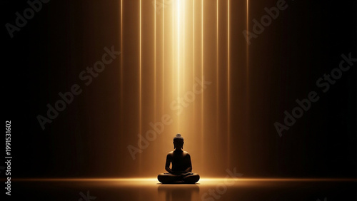 silhouette of buddha