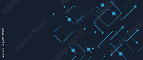 Abstract digital AI circuit board background with tech icons. Digital technology motherboard texture design. Engineering circuit board concept for poster, header, banner, website, presentation