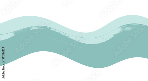 Abstract blue and green wavy lines forming a fluid background for design elements and artistic presentations