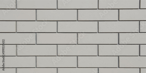 White brick wall texture background with brick pattern and cement structure