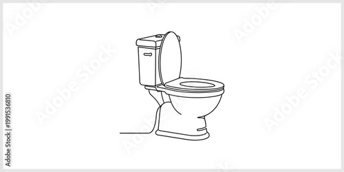 Toilet Bowl Line Drawing