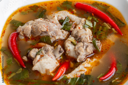 Boiled, Bone, Bowl, Chili Pepper, Color Image