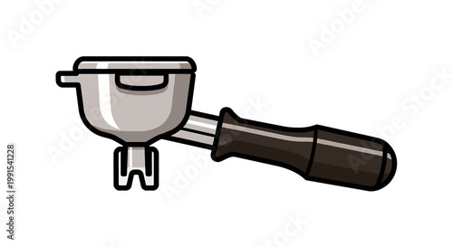 Espresso Machine Portafilter Closeup.