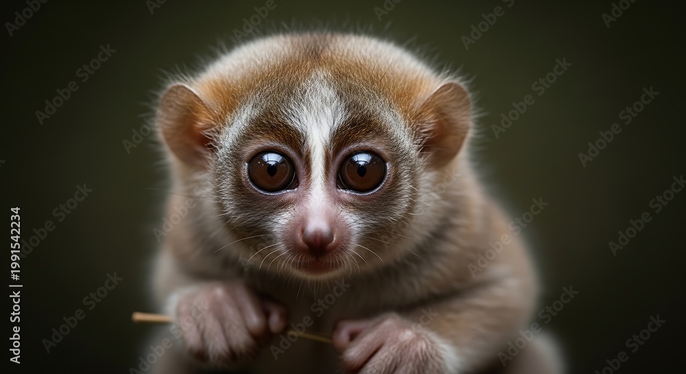 Fototapeta premium Cute slow loris with big eyes.