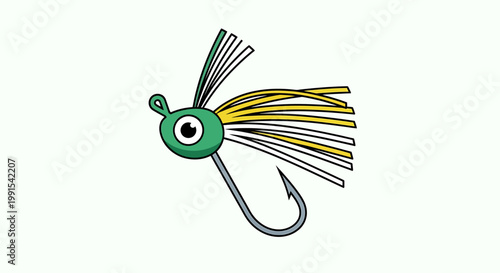 Fishing Lure with Green Head.