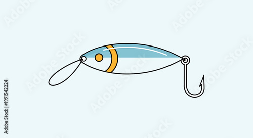 Fishing Lure with Hook and Line.