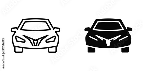 Comparison of a damaged white car and a damaged black car in a front collision view