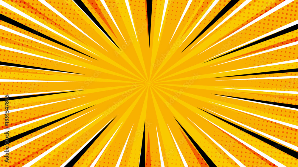 Obraz premium comic yellow background cartoon style