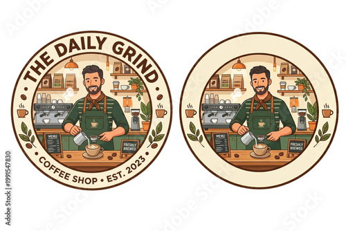 Logo for coffee shop illustration vector