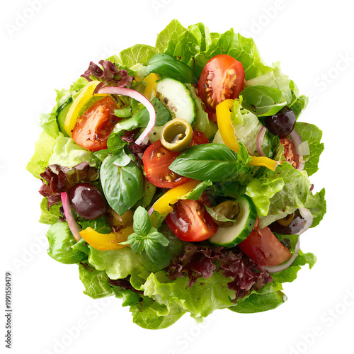 Isolated Salad Healthy Nutrition on White Background for Professional Designs