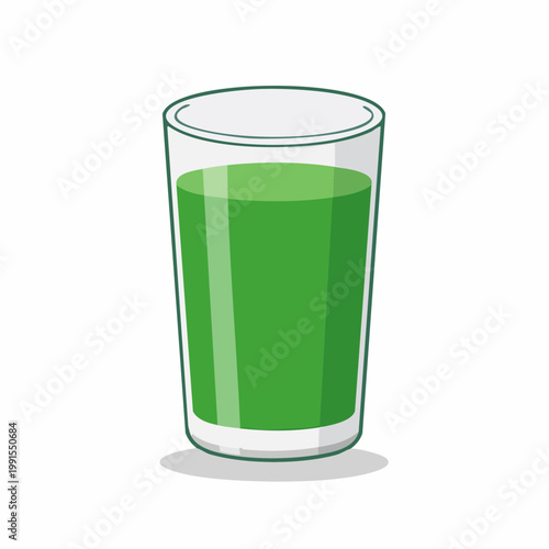 Green juice in a glass