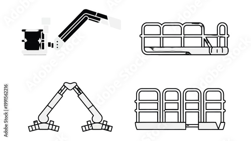 Aerial Platform Variations: A collection of various aerial platforms, offering a comprehensive view of their diverse designs and functionalities.