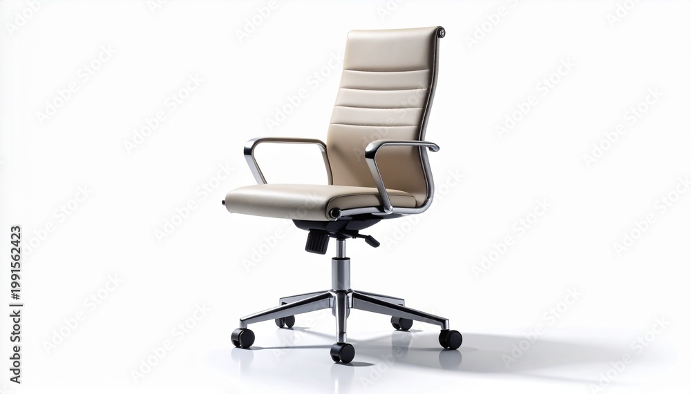 Obraz premium Executive office chair with chrome accents and ergonomic design, perfect for modern workspaces