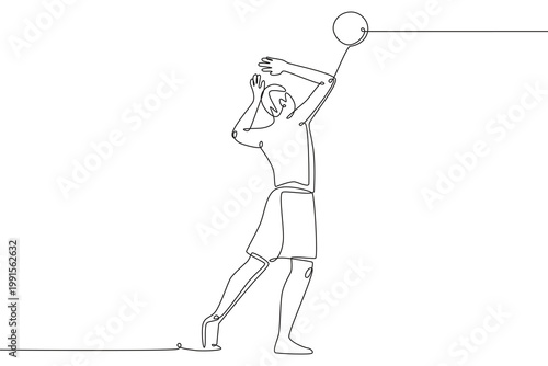 Volley beach concept one-line drawing