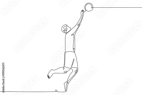 Volley beach concept one-line drawing