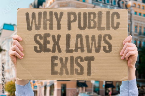 Quadro su tela "Why Public Sex Laws Exist" legal history research confirms public sex laws were enacted to protect public decency standards