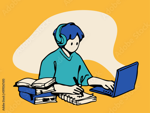 A person who studies online through distance learning.