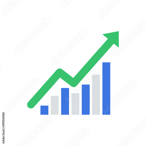 An upward trending graph with an arrow showing business and financial growth and success Free Download An upward trending graph with an arrow showing business and financial growth and success - GFXLoad
