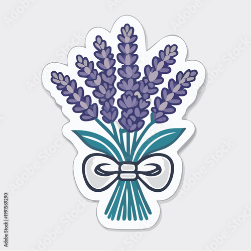 Lavender bouquet with a bow