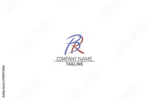 BR, Abstract Letters Logo Monogram, BR letter minimal logo design, BR lettermark, BR company logo
