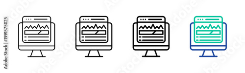 Web Portal Icon Collection Different Style Outline