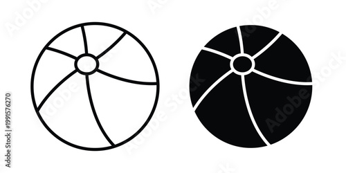 Beach ball icon vector design Illustration pack for apps.