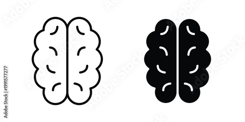 Brain icon vector design Illustration pack for apps.