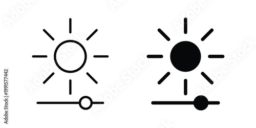 Brightness icon vector design Illustration pack for apps.
