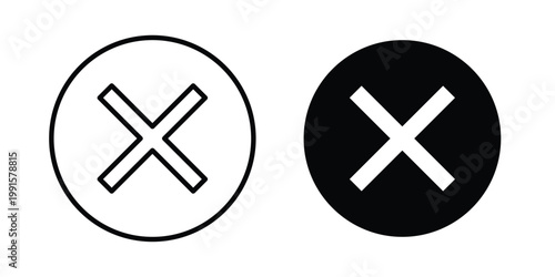 Cancel icon vector design Illustration pack for apps.