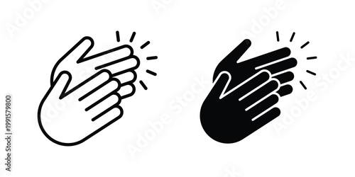 Clap icon vector design Illustration pack for apps.
