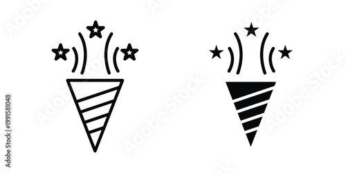 Confetti icon vector design Illustration pack for apps.