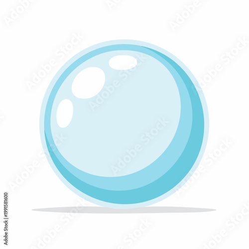 Single Blue Bubble with Highlights