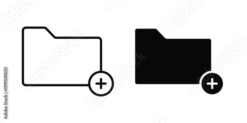 Create folder icon vector design Illustration pack for apps.