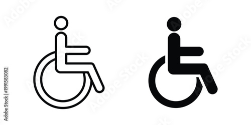 Disable icon vector design Illustration pack for apps.