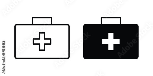 Doctor bag icon vector design Illustration pack for apps.