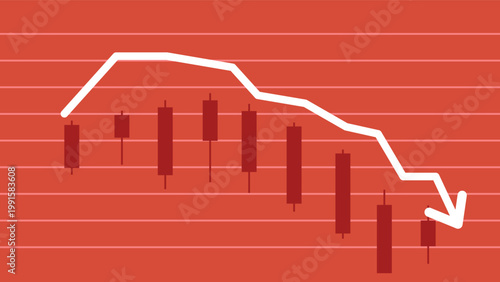 Market crash background