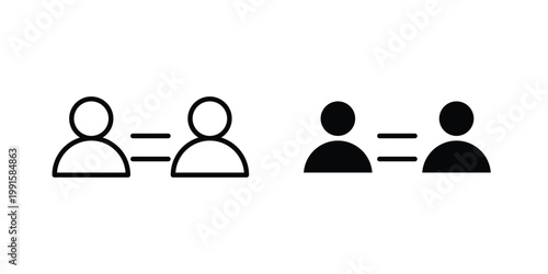 Equality icon vector design Illustration pack for apps.