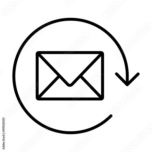 Mail icon vector. Letter Illustration sign. Mail delivery symbol. Mailing list logo.
