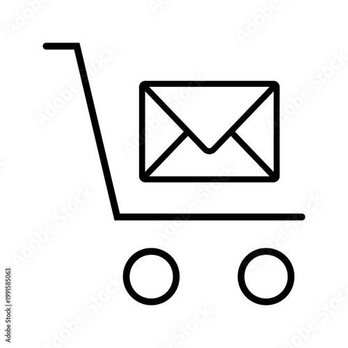 Mail icon vector. Letter Illustration sign. Mail delivery symbol. Mailing list logo.