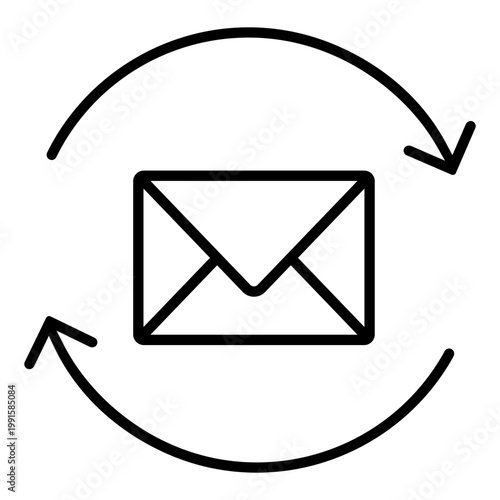 Mail icon vector. Letter Illustration sign. Mail delivery symbol. Mailing list logo.