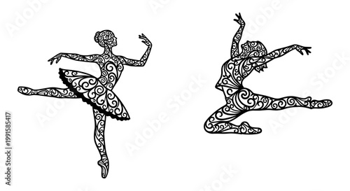 vector illustration of a dancing girl