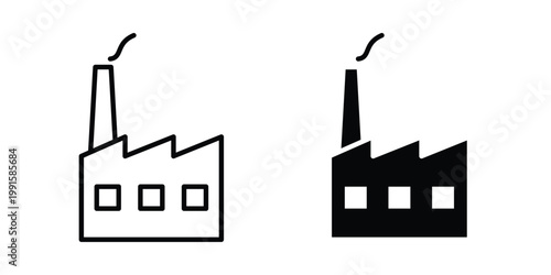 Factory icon vector design Illustration pack for apps.