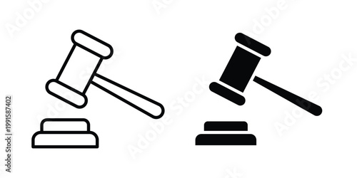 Gavel icon vector design Illustration pack for apps.