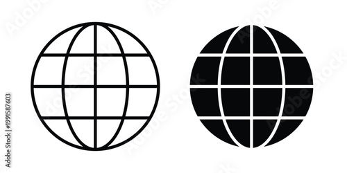 Globe icon vector design Illustration pack for apps.