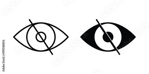 Hide icon vector design Illustration pack for apps.