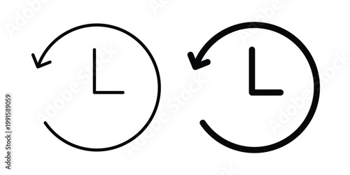 History icon vector design Illustration pack for apps.