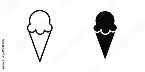 Ice cream icon vector design Illustration pack for apps.