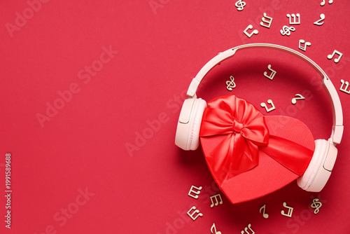 Gift box with headphones an...