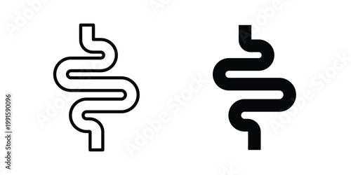 Intestine icon vector design Illustration pack for apps.