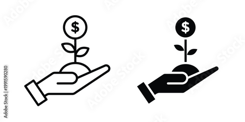 Investment icon vector design Illustration pack for apps.